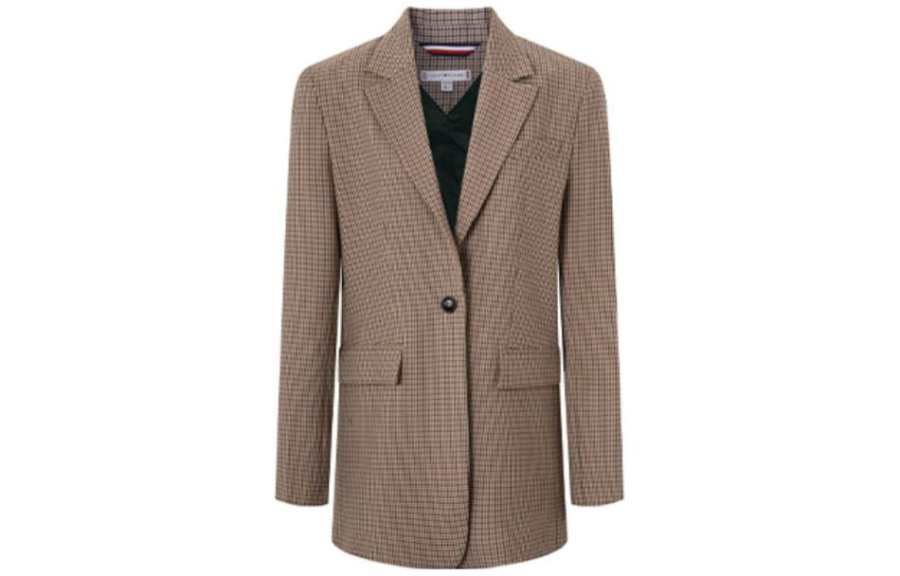 Tommy Hilfiger Business Suits Women's Brown Suit Collar Moderate Other