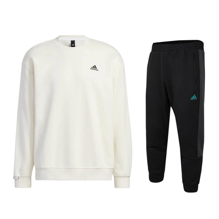Adidas Adidas Casual Sportswear Men's Crew Neck Thickened And Fleece Lined
