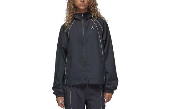 Jordan Jordan Jackets Women's Black Hooded Moderate Other