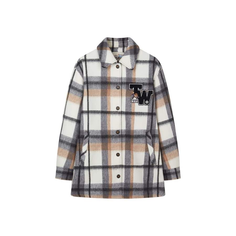 Teenie Weenie Coats Women's Color Blocking Lapel Moderate