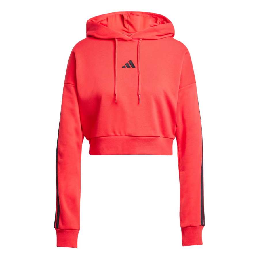 Adidas Adidas Free Shipping With AdiClub Essentials 3 Stripes French Terry Crop Hoodie