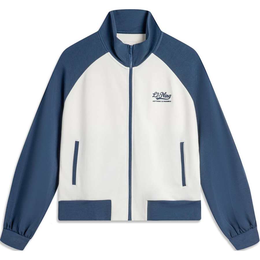 Li-Ning Li Ning Sports Life Collection Sweatshirt Women's Ivory/Dark Simple Blue