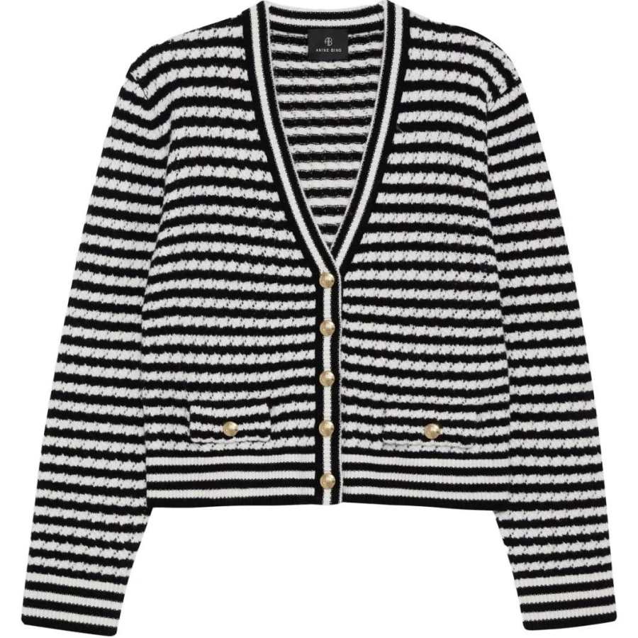Anine Bing Anine Bing Striped Buttoned Cardigan