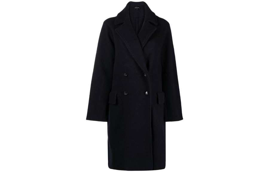 EMPORIO ARMANI FW22 Coat Women's Marine Blue