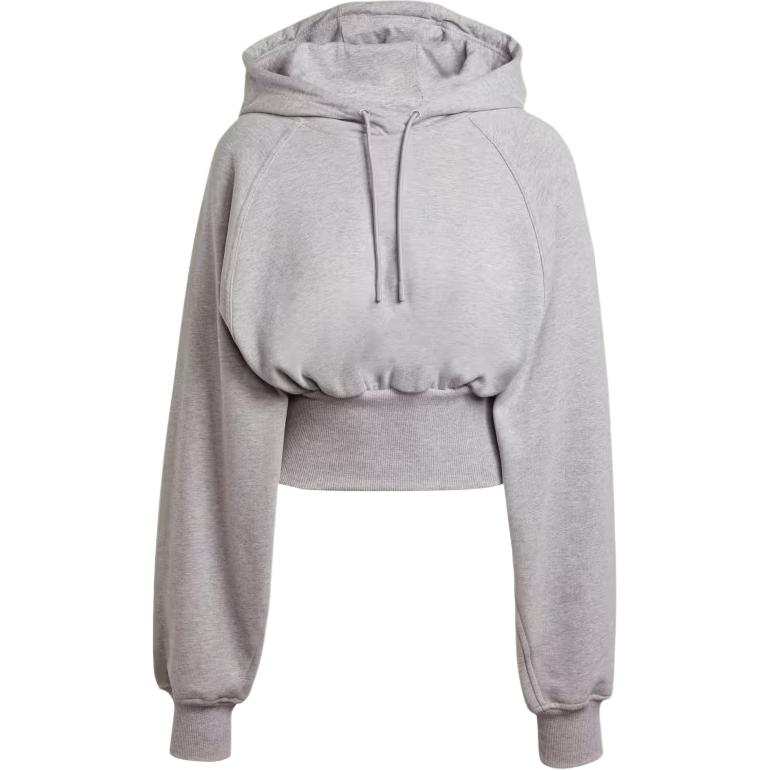 Adidas Adidas By Stella Mccartney Cropped Hoodie Sweatshirt Women's Gray