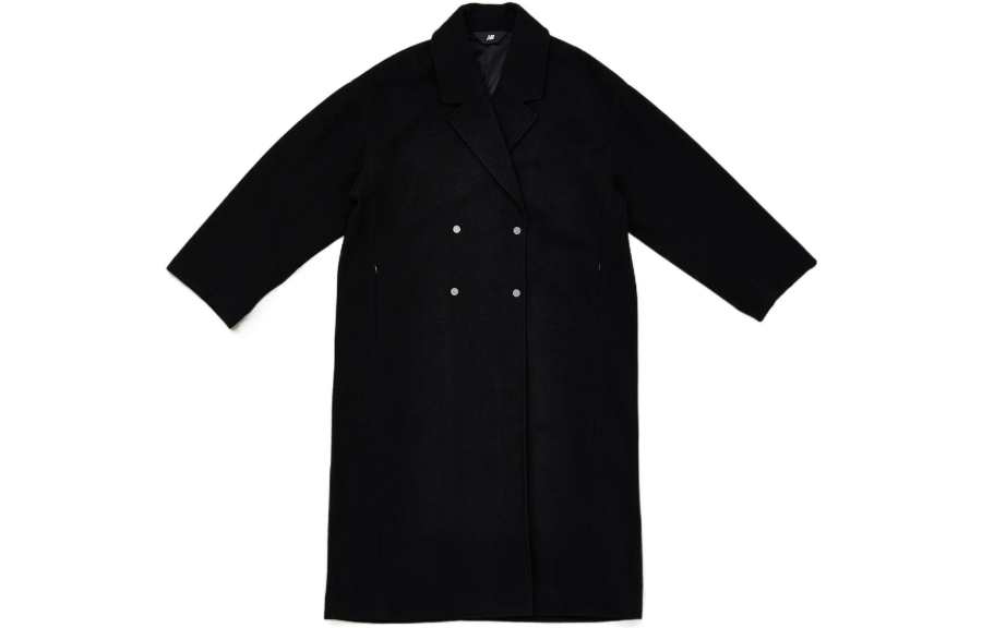 New Balance New Balance MET24 Double Chest Coats Women's Black Lapel Moderate Straight Fit