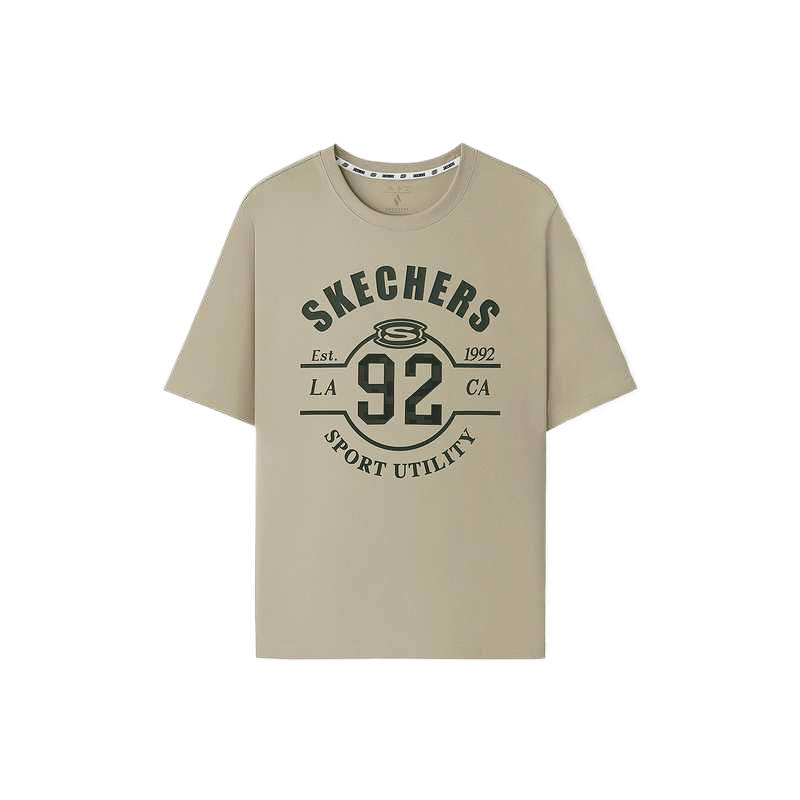 Skechers T Shirt Men's Pottery Beige Yellow