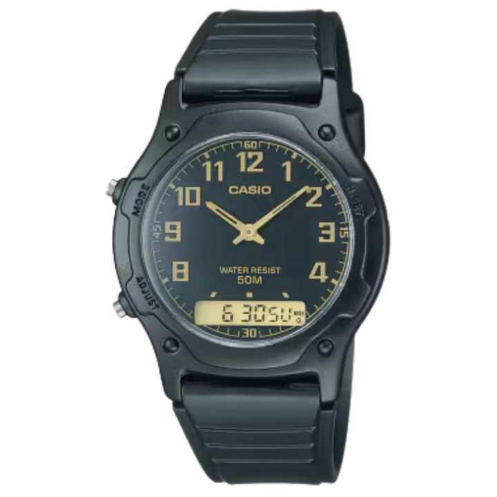 CASIO CASIO DIGITAL Collection Disk Quartz Movement Resin Strap Watch Unisex Black Dial