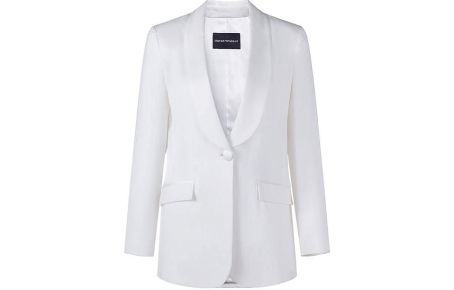 Emporio Armani Single-breasted blazer in envers satin