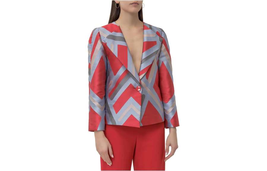 EMPORIO ARMANI Business Suits Women's Red Suit Collar Moderate