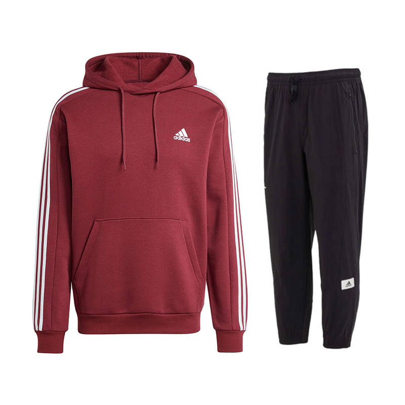 Adidas Adidas Casual Sportswear Men's Hooded Thickened And Fleece Lined