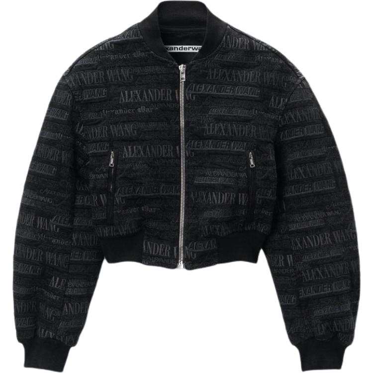 Alexander Wang Alexander Wang Logo Embroidered Zipped Bomber Jacket