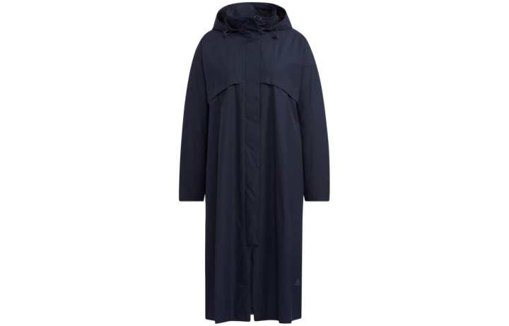 Adidas Adidas Coats Women's Blue Hooded Moderate