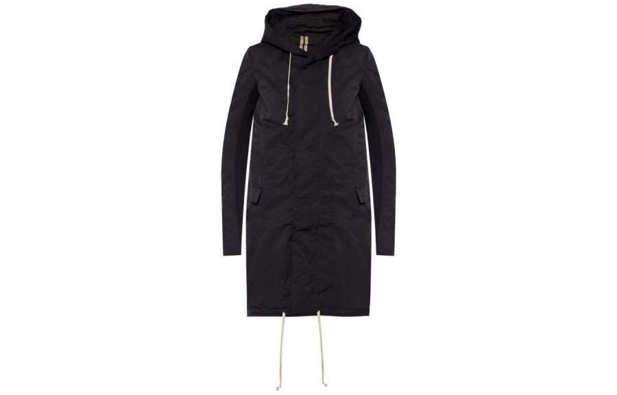Rick Owens DRKSHDW Coats Women's Black Hooded Moderate Straight Fit