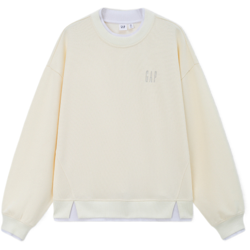 GAP Sweatshirts Women's Crew Neck Moderate Mock Two Piece