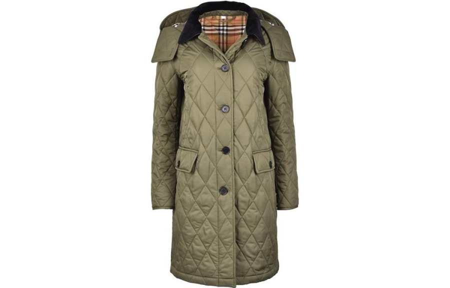 Burberry FW23 Women's Button-Up Coat 'Military Green'