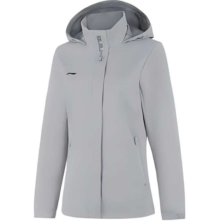Li-Ning Li Ning Jackets Women's Lunar Surface Gray Hooded Non Detachable Moderate Other
