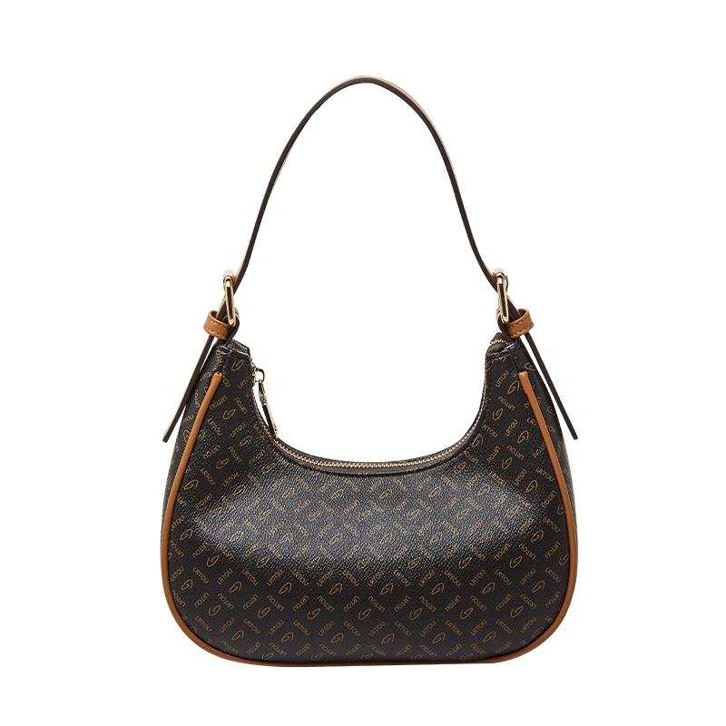 LAORENTOU Synthetic Leather Crossbody Bag, Shoulder Bag Regular Women's Coffee