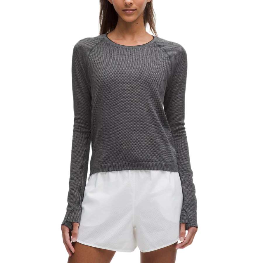 Lululemon Swiftly TechTextured Knit Long Sleeve Silverescent™ Shirt Women's Gray/Graphite Grey