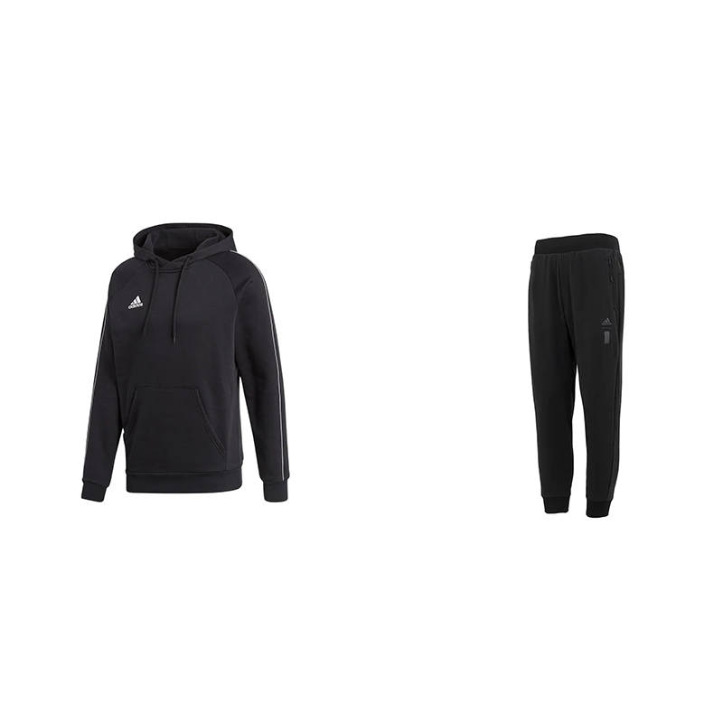 Adidas Adidas Multicolor Thermal Fleece Lined Hooded Long Sleeved Top With Letter Print And Elastic Cuff Pants