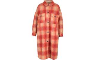 ISABEL MARANT Étoile Fontizi Checked Button Up Coat
