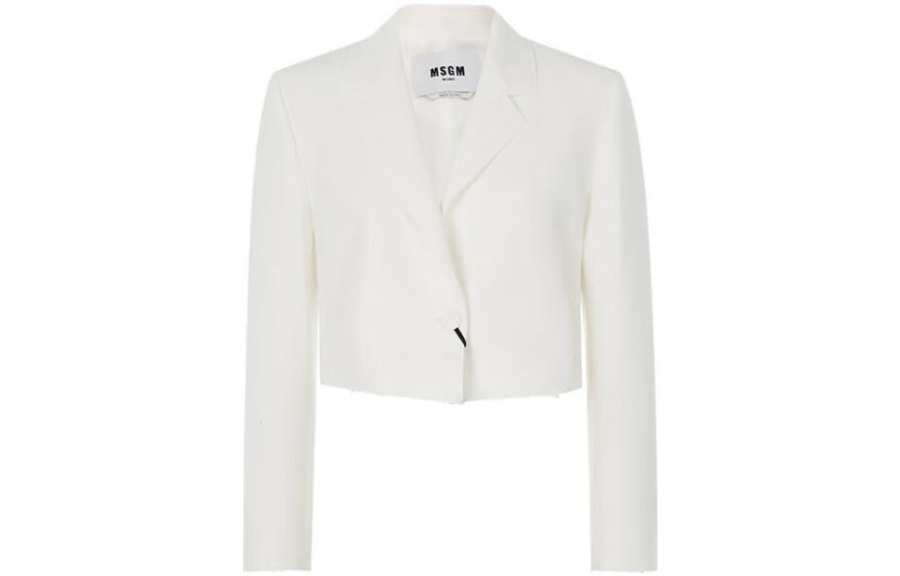 MSGM MSGM Business Suits Women's White Suit Collar Moderate