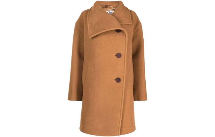 Acne Studios Acne Studios Coats Women's Brown Scarf Collar Moderate