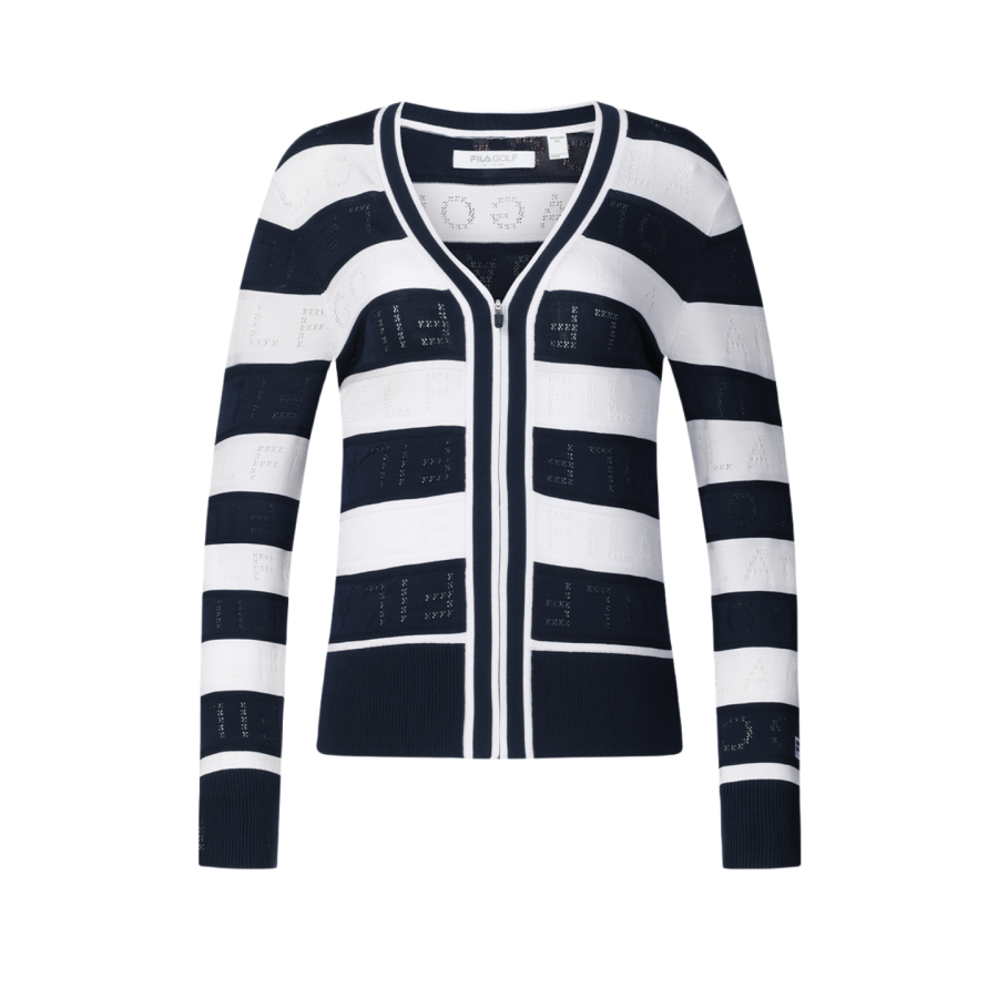 FILA Knitwear Women's Tide Blue V Neck Moderate Other