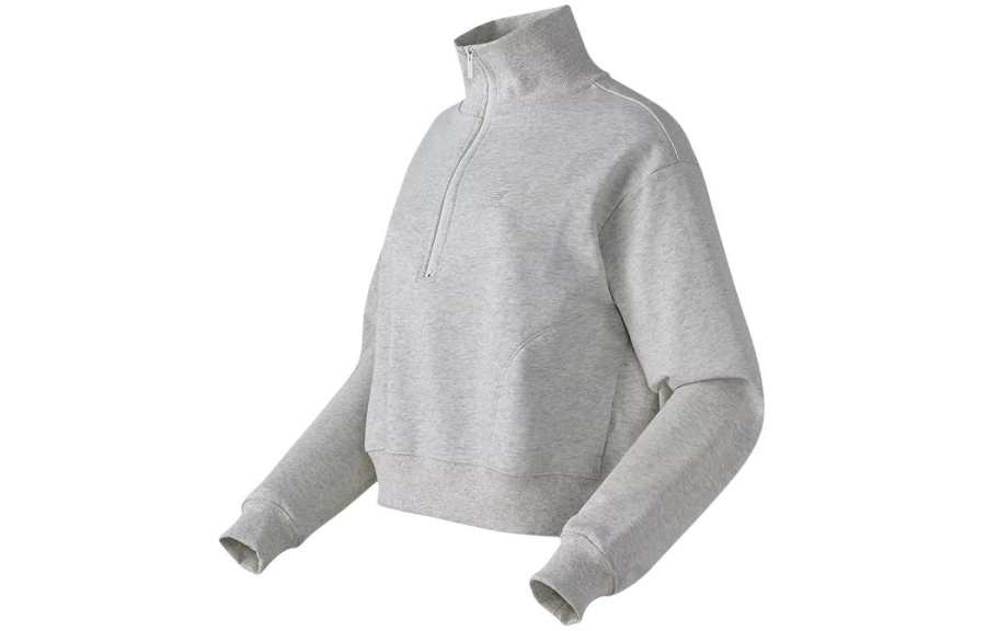 New Balance New Balance Sweatshirts Women's Gray Stand Collar Moderate Other