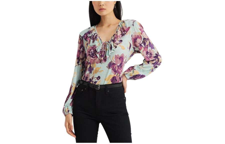 LAUREN RALPH LAUREN SS24 Shirt Loose Fit Women's Multicolor