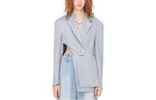Feng Chen Wang Business Suits Women's Gray Suit Collar Moderate