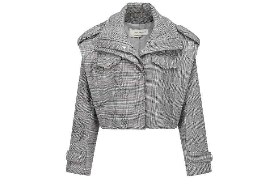 Feng Chen Wang Feng Chen Wang Jackets Women's Gray Lapel Moderate Other