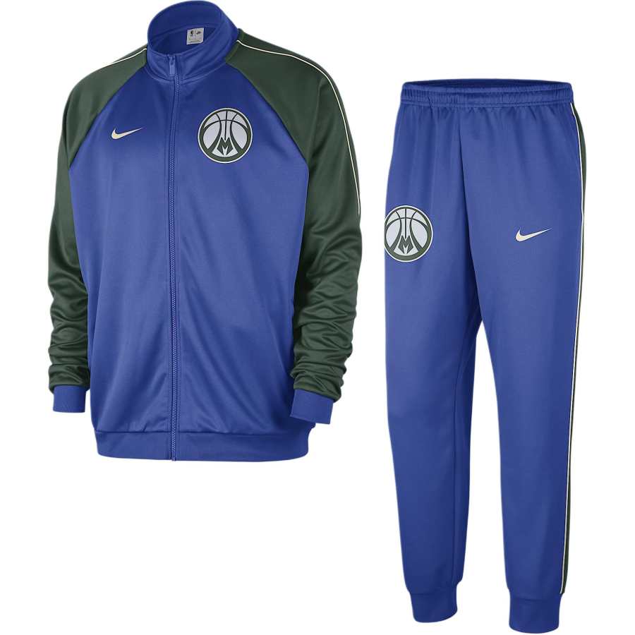 Nike Nike x NBA Milwaukee Bucks Casual Sportswear City Edition Men's Blue