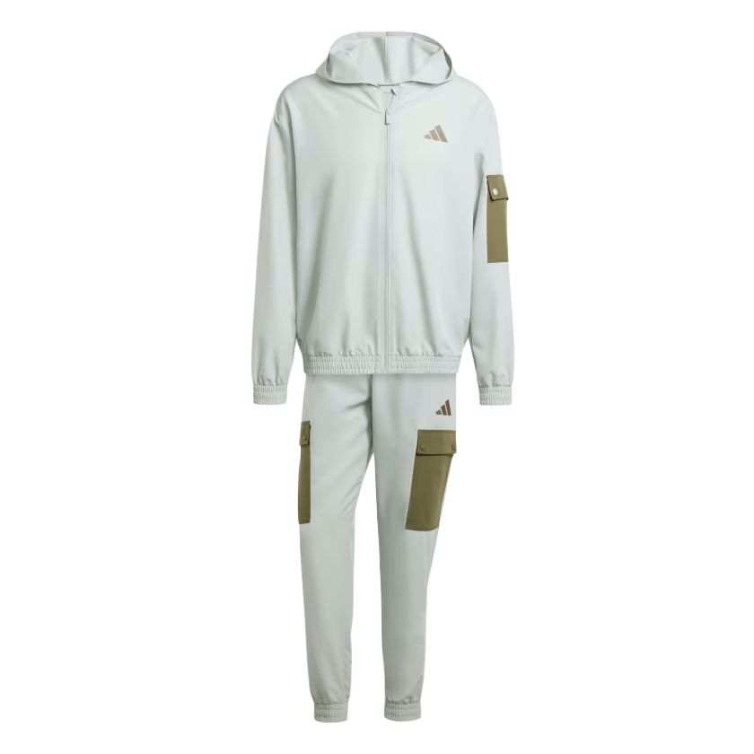Adidas Adidas Sportswear FW24 Woven Cargo Casual Sportswear Men's Magical Silver