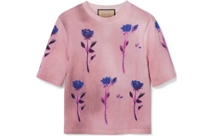 GUCCI Knitwear Women's Pink Crew Neck Moderate