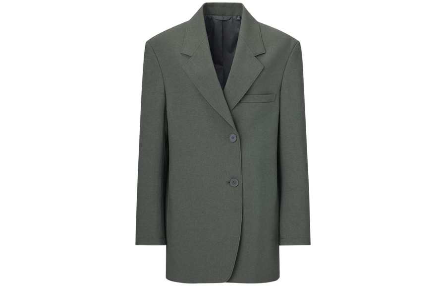 UNIQLO Business Suits Women's Dark Green Suit Collar Moderate
