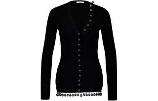 Paco Rabanne bead-embellished wool cardigan