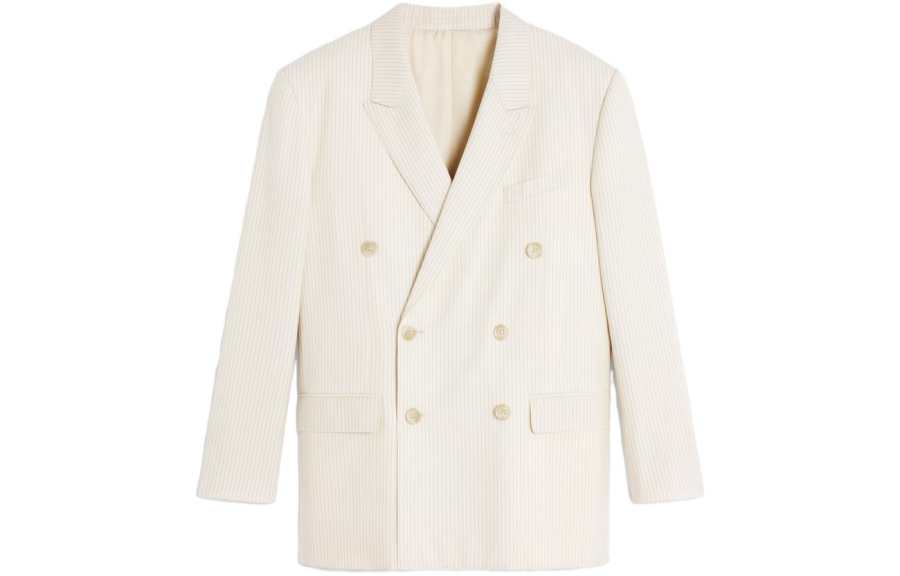 CELINE CELINE Jude Double Breasted Striped Blazer