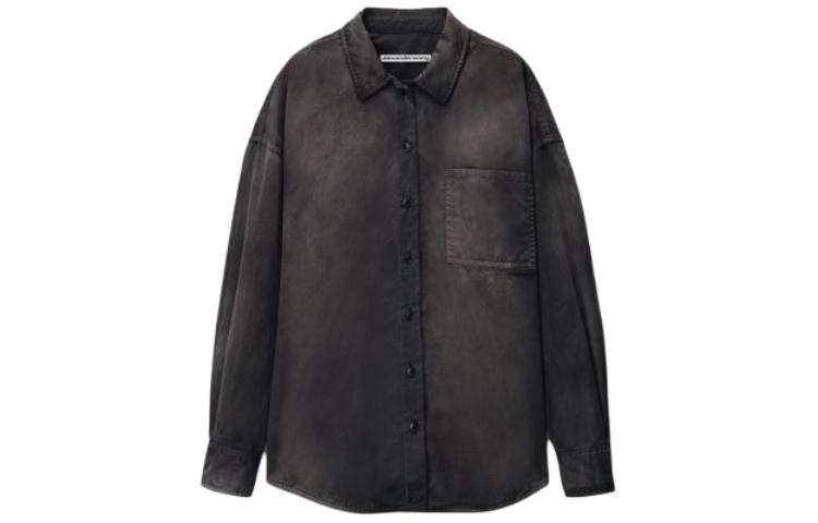 Alexander Wang Oversized Shirt In Cotton Twill Shirt Women's Black