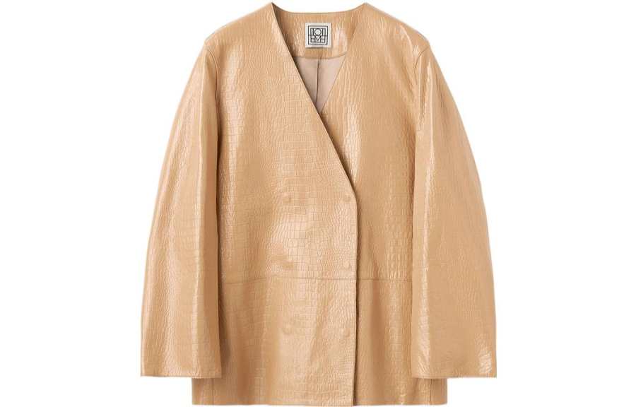 TOTEME Crocodile embossed Single breasted Blazer