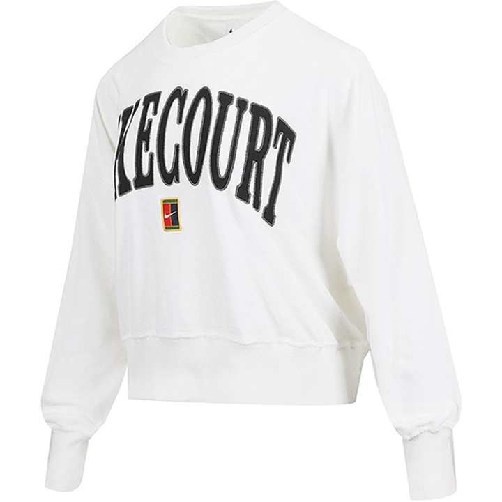Nike Nike COURT HERITAGE Sweatshirt Women's White/White/Asphalt Gray/Black