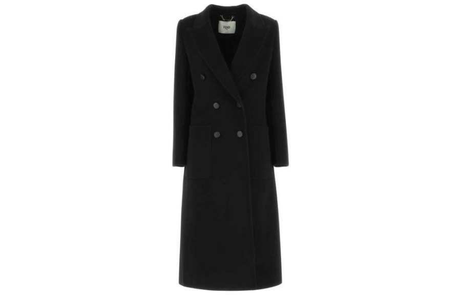 FENDI Coats Women's Black Lapel