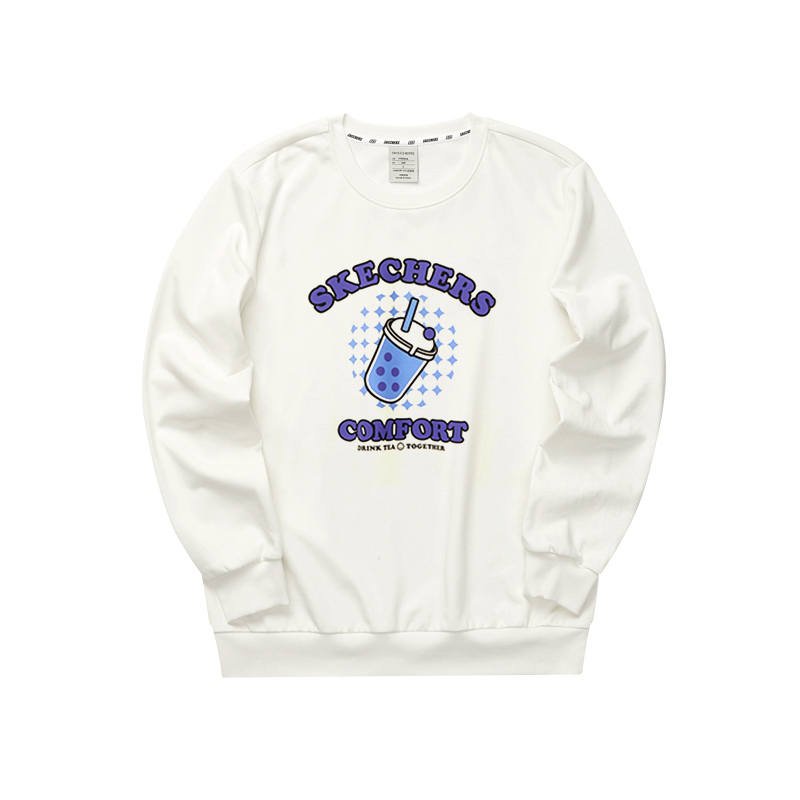 Skechers Colorful Fashionable, Comfortable, Soft, Skin Friendly, Versatile, Fleece Lined Sweatshirt Women's