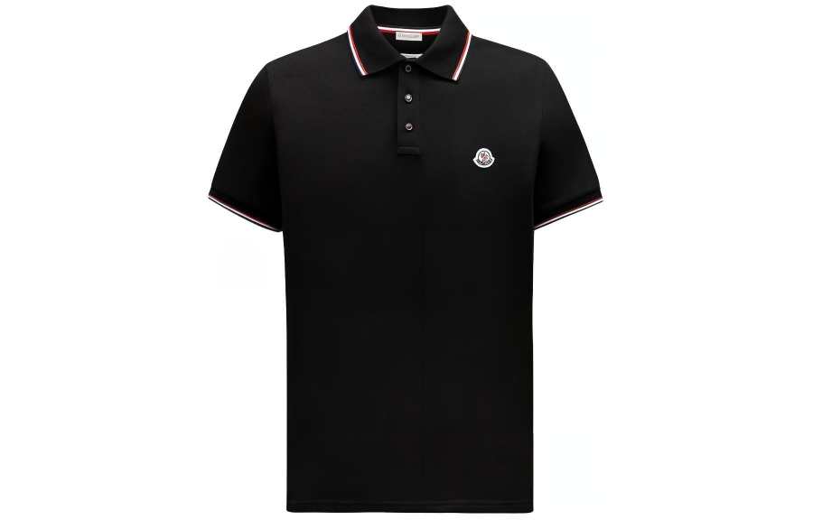 Moncler SS24 Polo Shirt Men's Black