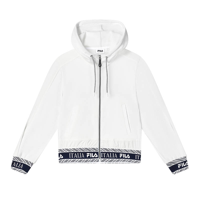 FILA Knitwear Women's Early Snow Hooded Moderate Cardigan