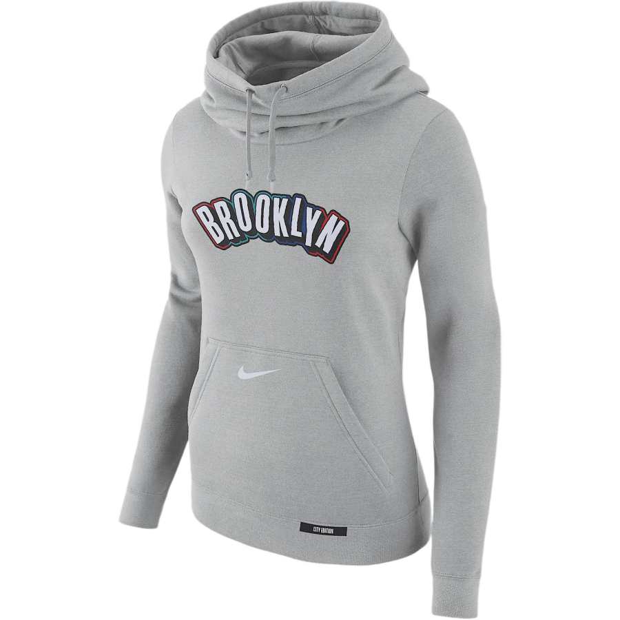 Nike Nike Brooklyn Nets Club City Edition Women's Nike Nba Fleece Funnel Neck Hoodie