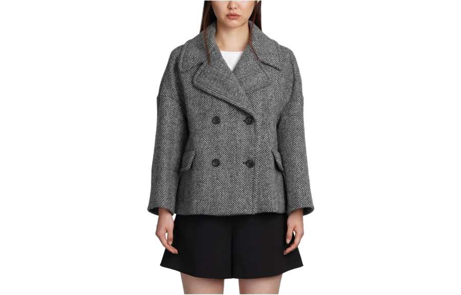 RED VALENTINO Red Valentino herringbone double-breasted jacket