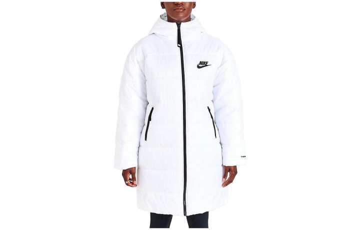 Nike Nike Coats Women's White Hooded Moderate