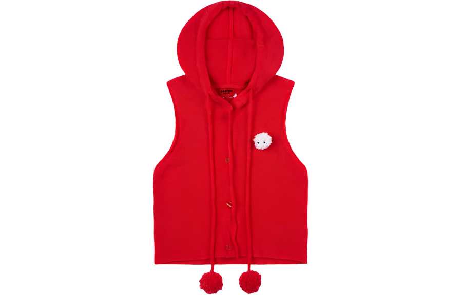 GOOD BAI GOODEES Knitwear Women's Red Hooded Moderate Cardigan