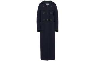 PRADA 【RunwayReplicated_FIPrevious Season】single-breasted velour coat